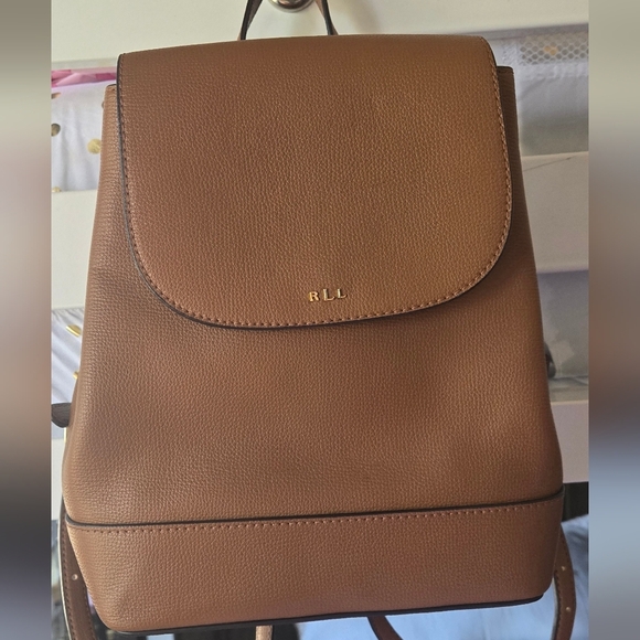 Lauren Ralph Lauren Handbags - Ralph Lauren Brown Leather Backpack